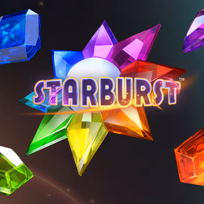 Starburst-kolikkopeli, jossa kosmisia jalokiviä ja laajenevia villejä